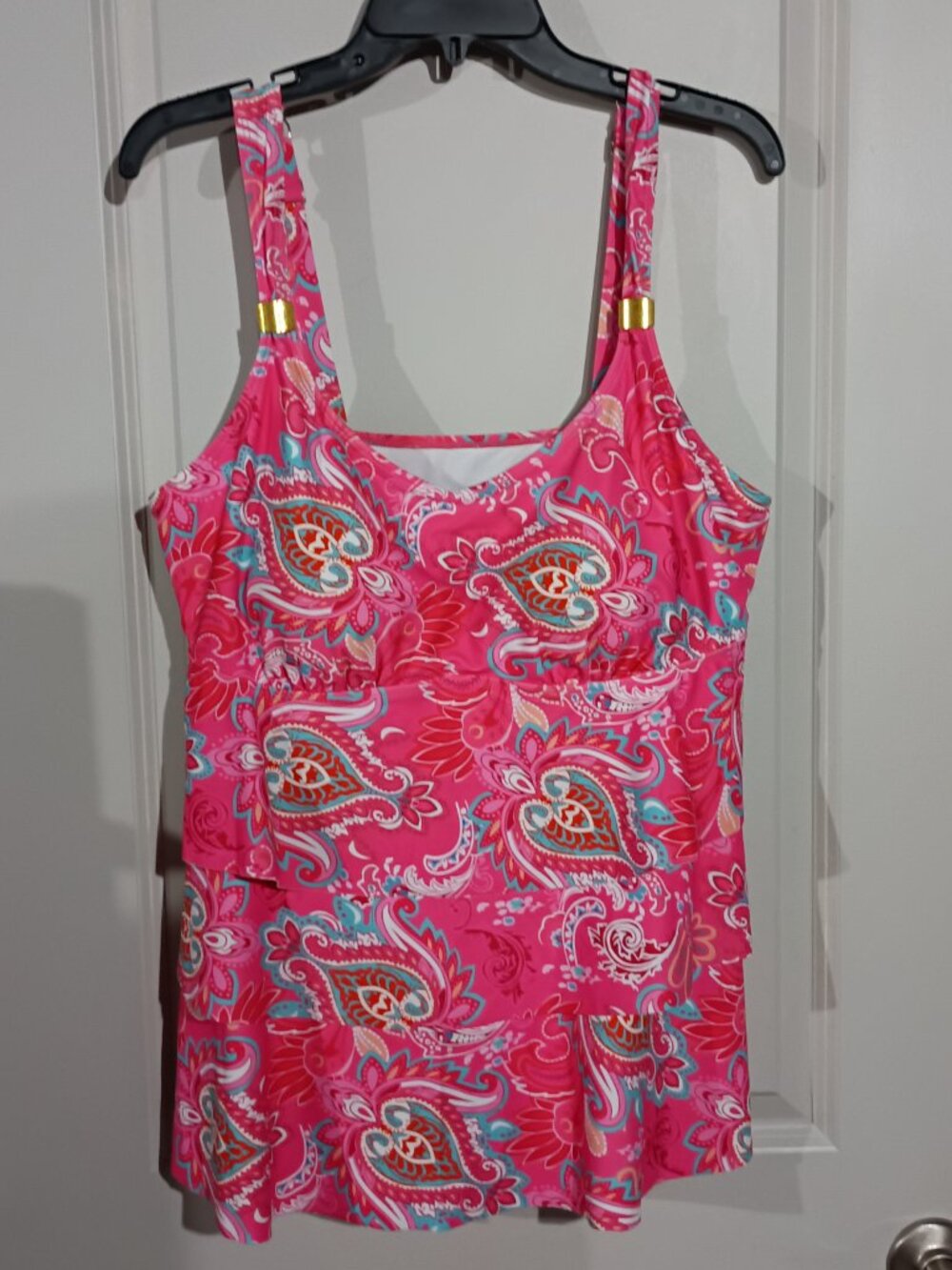 Modlily Patchwork Tribal Print Pink Tankini XXL
